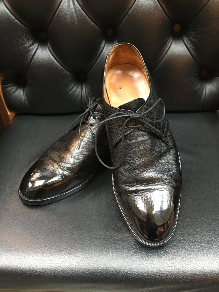 Shining top leather shoes